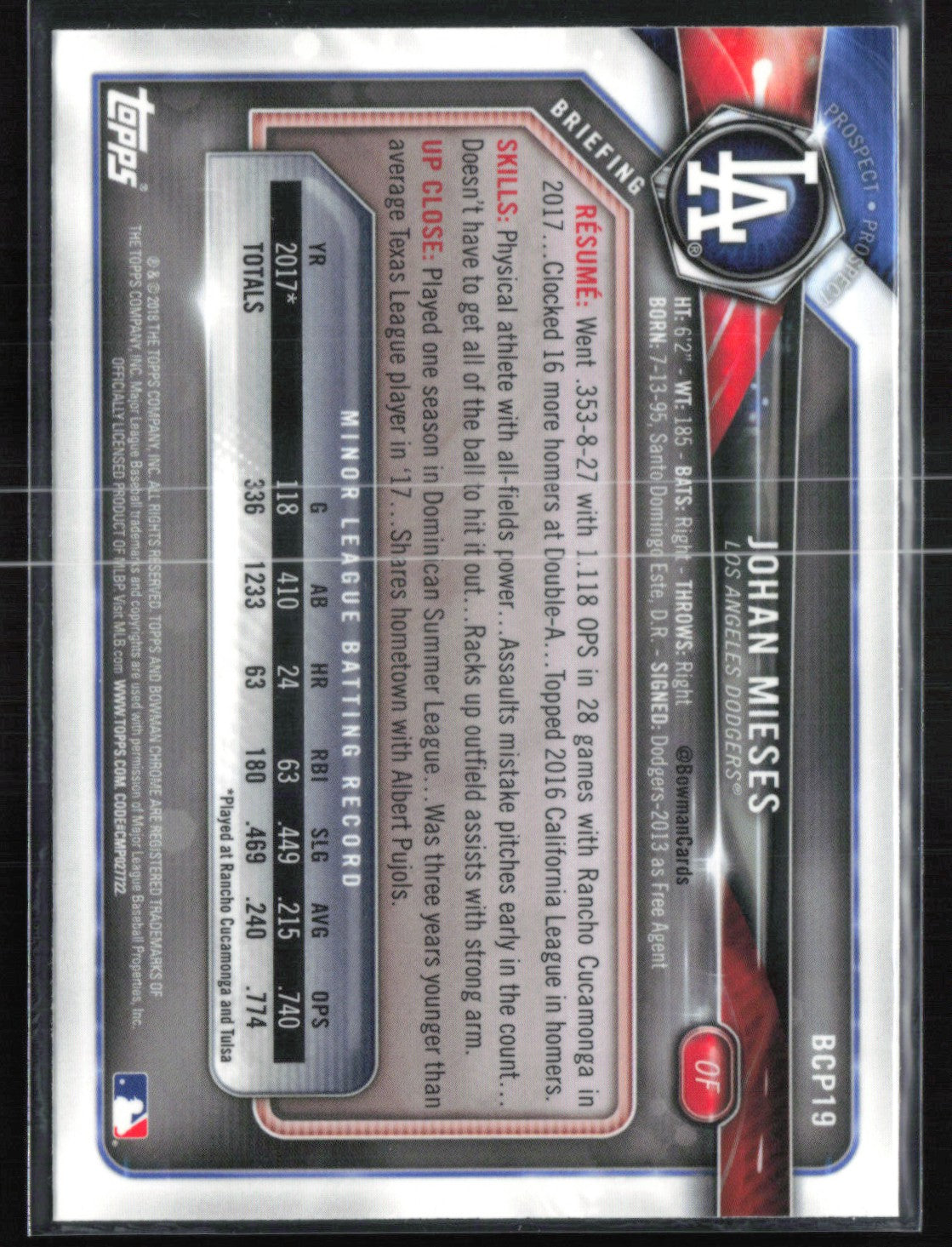 Johan Mieses 1st Bowman Mojo