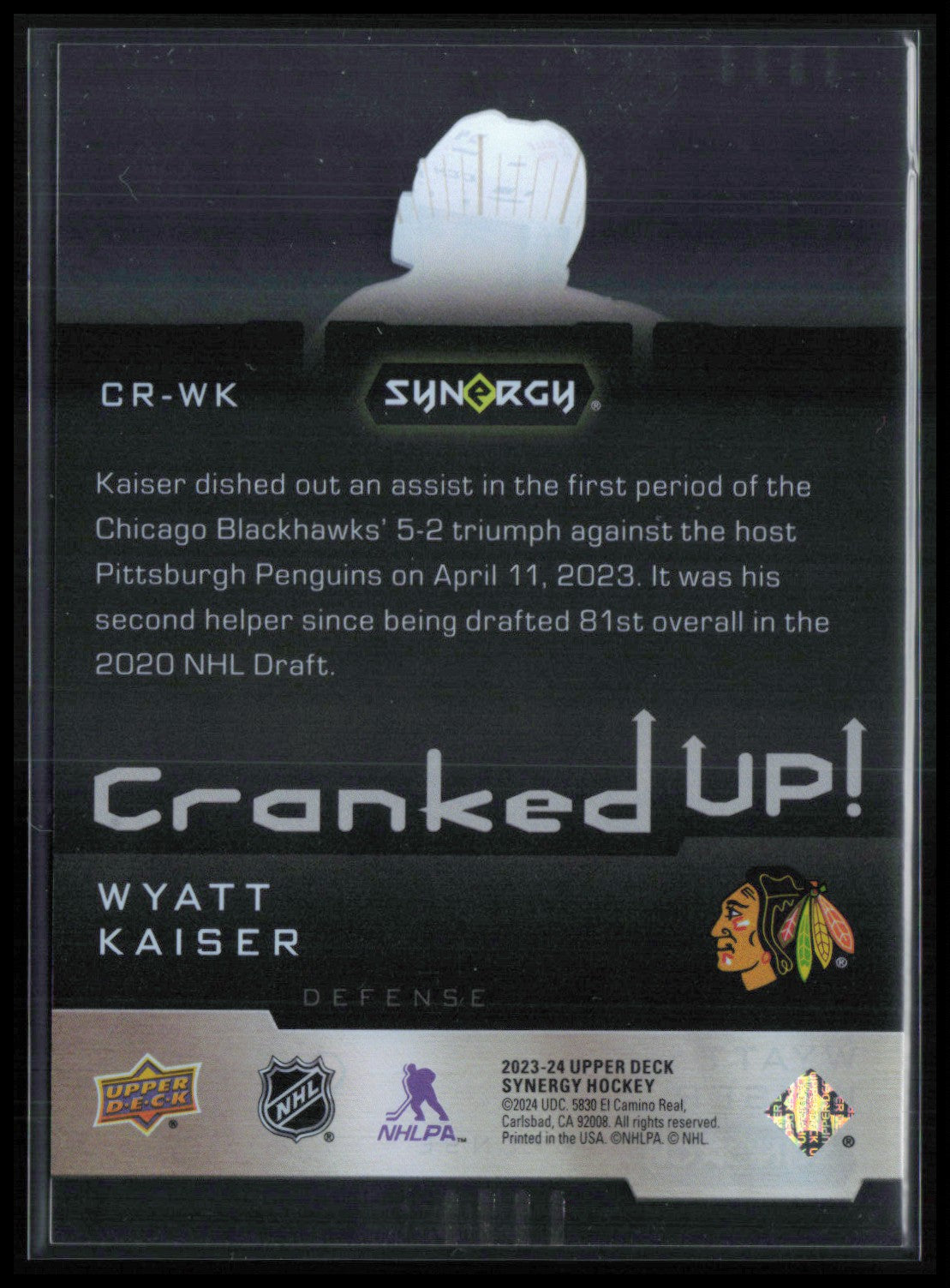 Wyatt Kaiser /10 Cranked Up 2023-24 Synergy Hockey