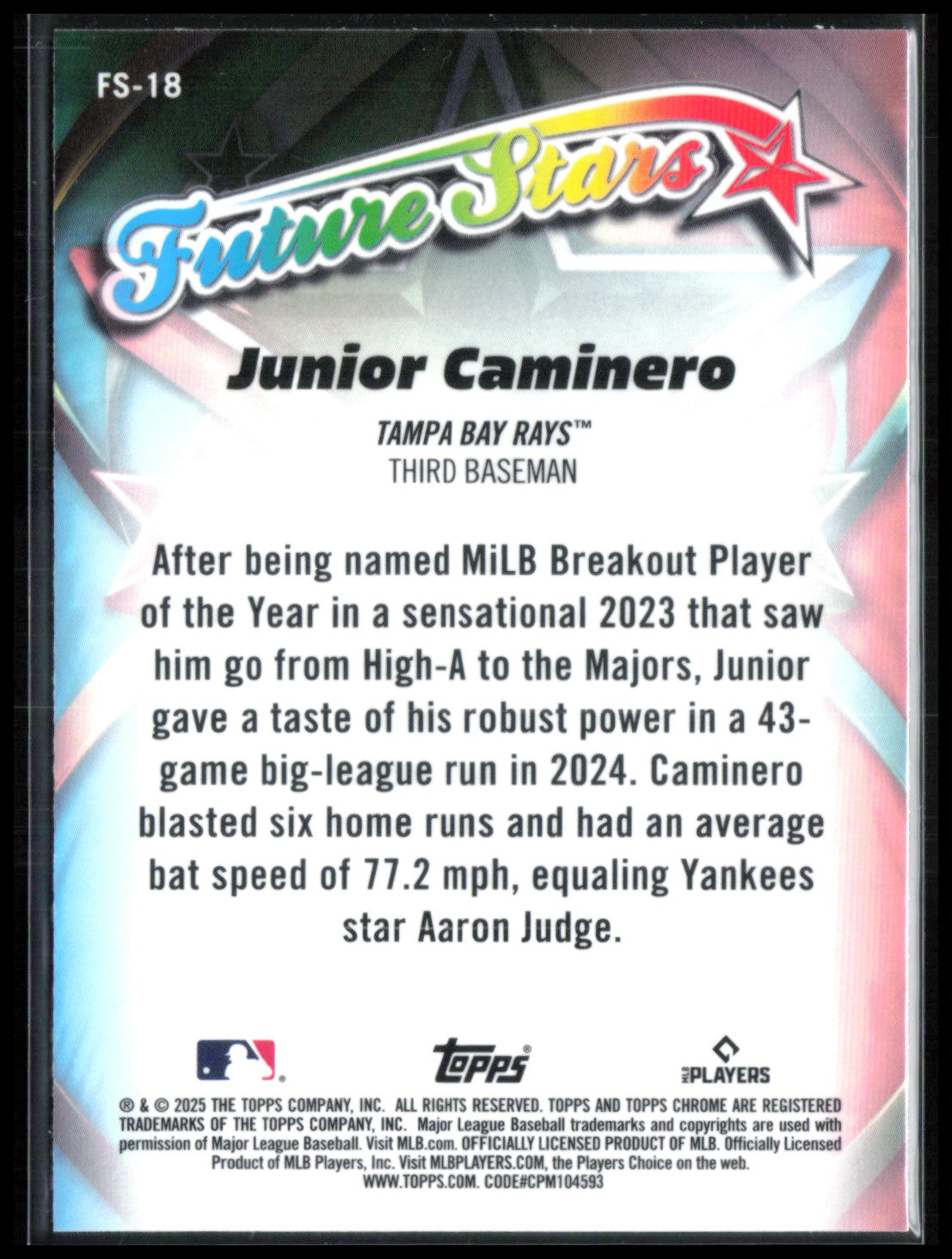 Junior Caminero Future Stars