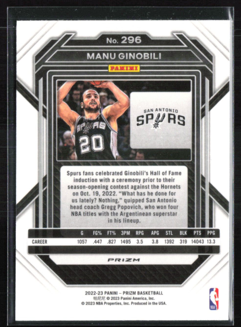 Manu Ginobili Silver