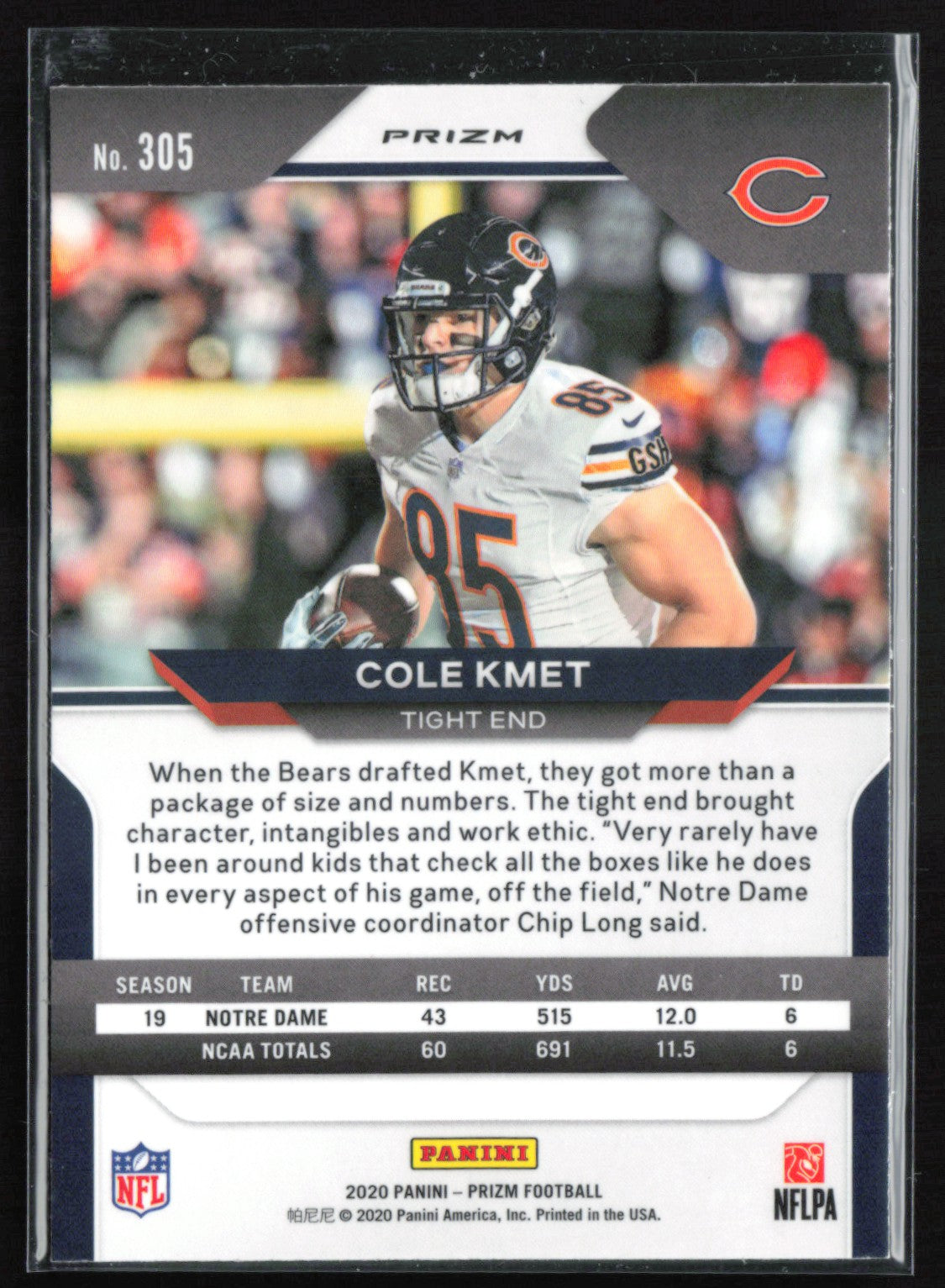 Cole Kmet RC Red Ice