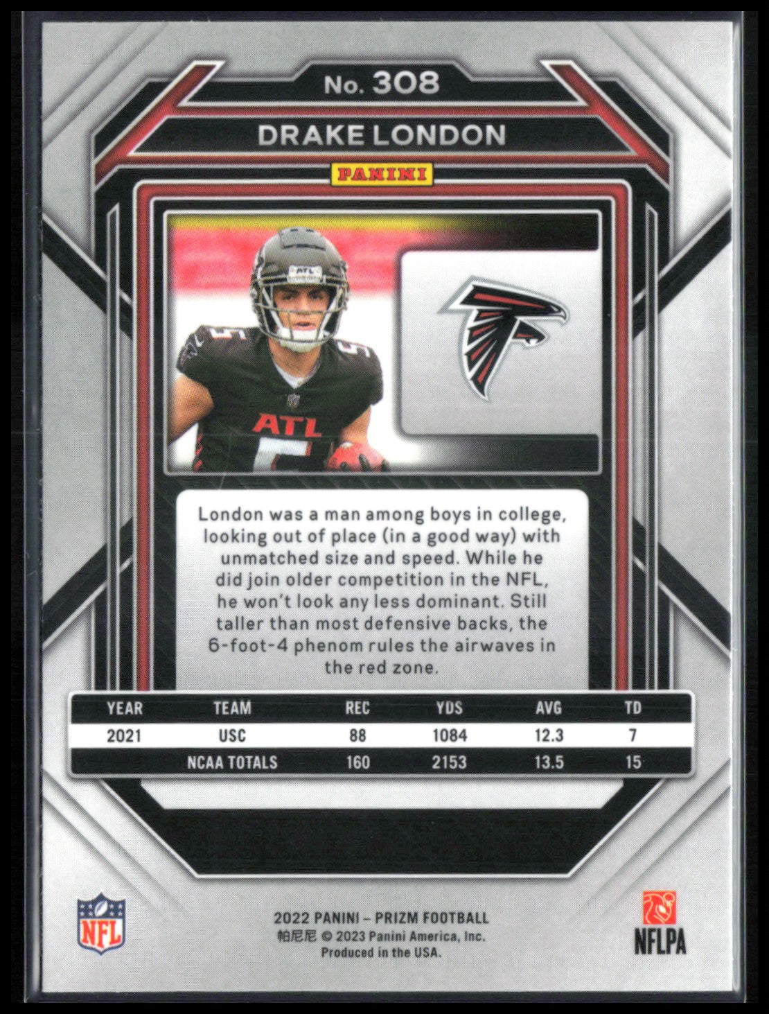 Drake London RC 2022 Prizm