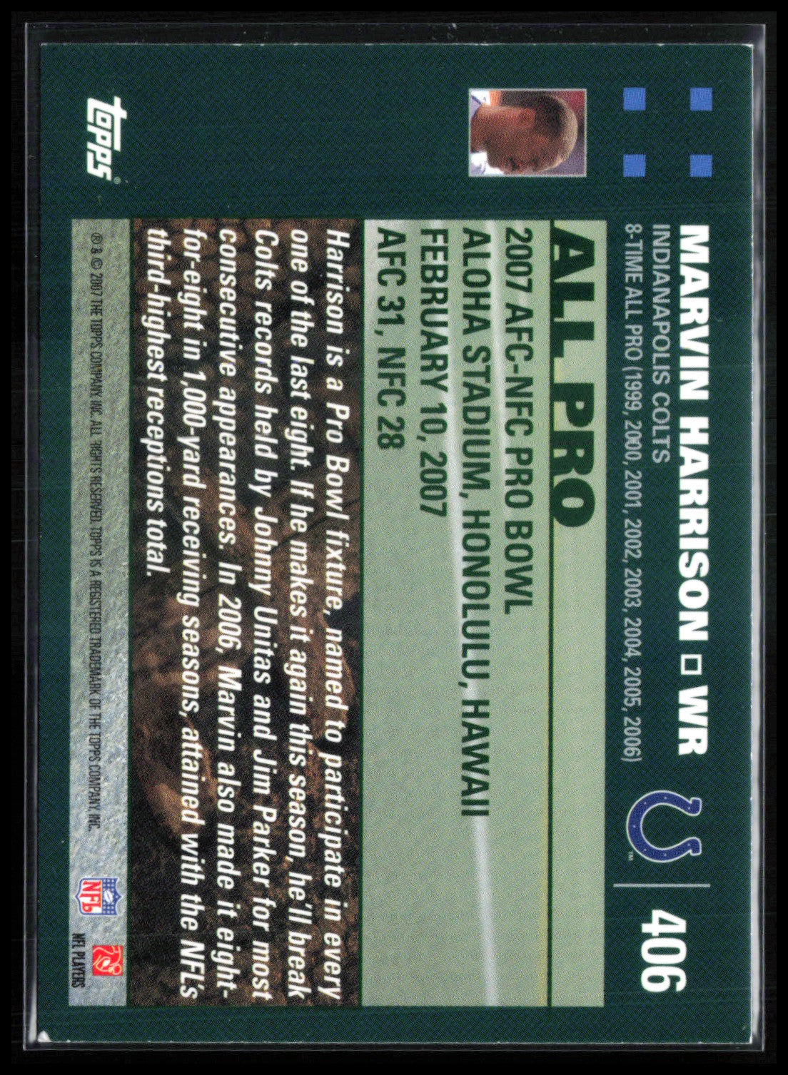 Marvin Harrison 2007 Topps