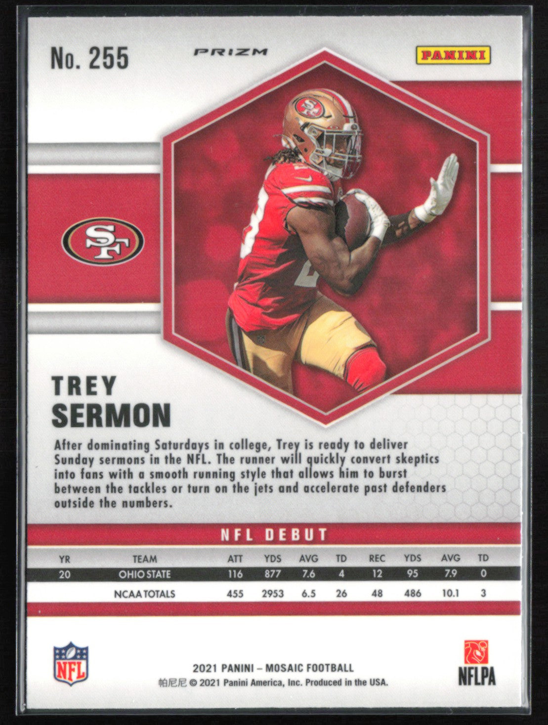 Trey Sermon RC Green Mosaic