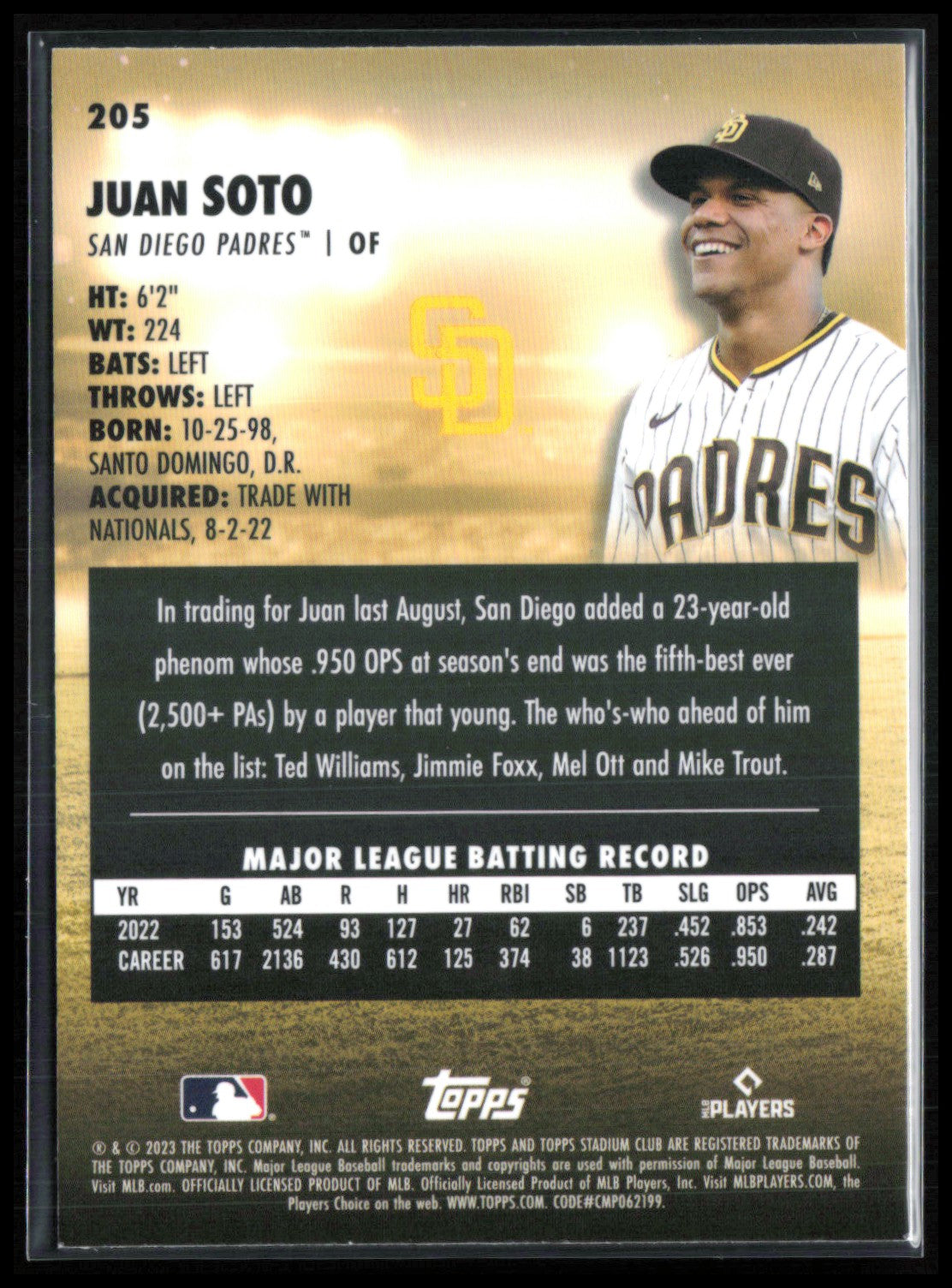 Juan Soto 2023 TSC Chrome