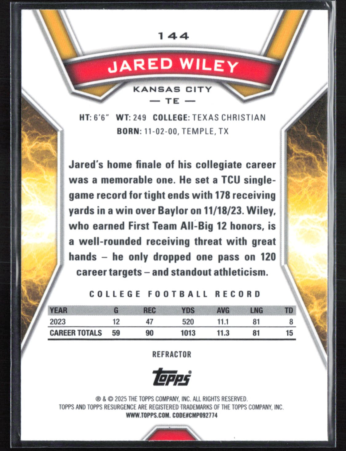 Jared Wiley RC Refractor