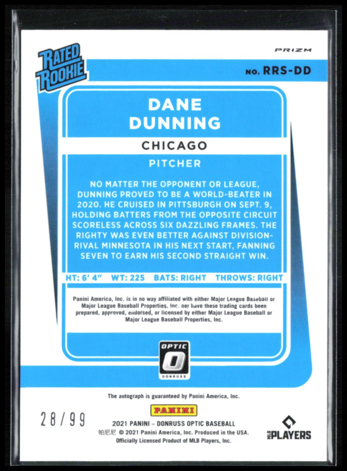 Dane Dunning RC Auto Blue Mojo /99