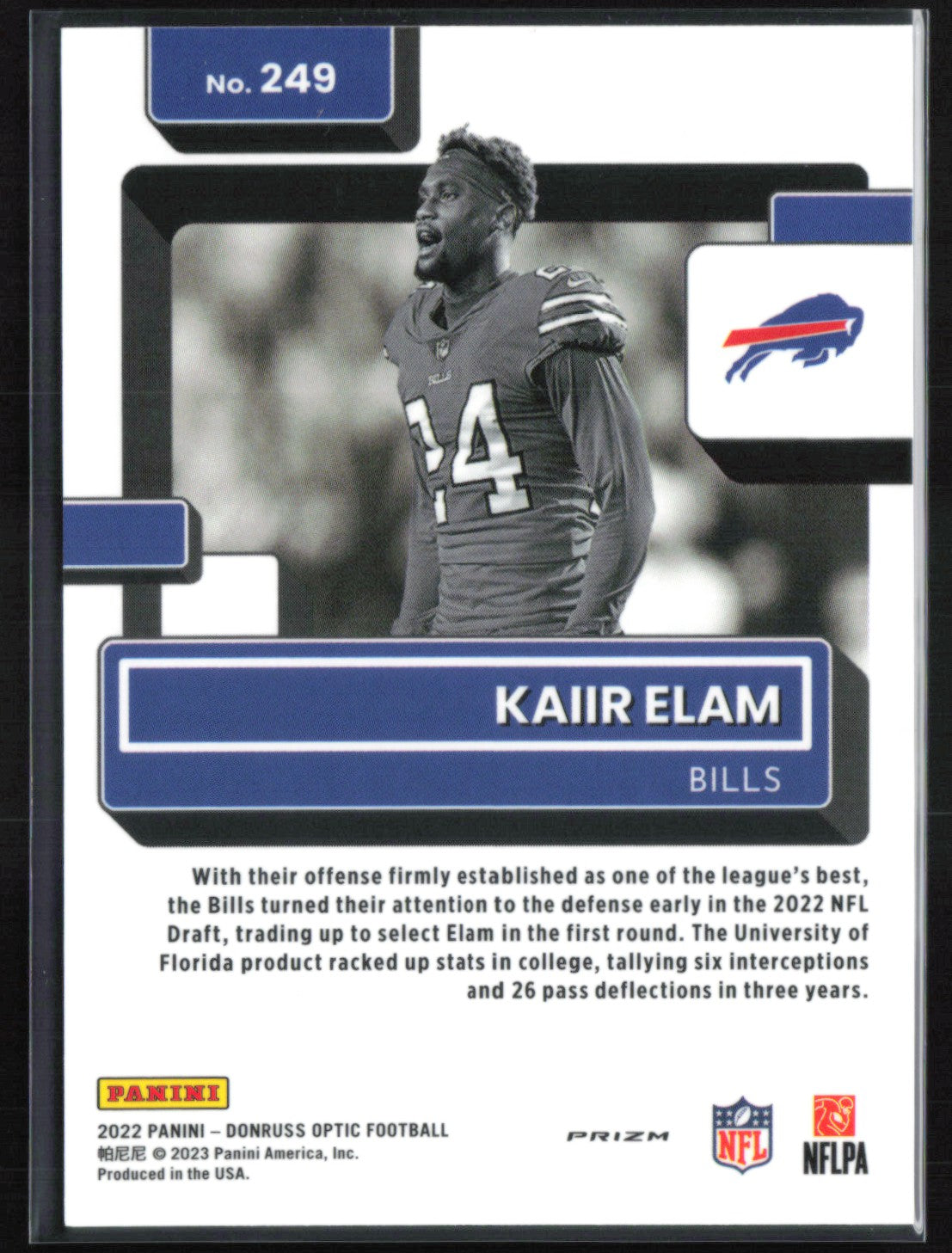 Kaiir Elam RC Negative Rated Rookie