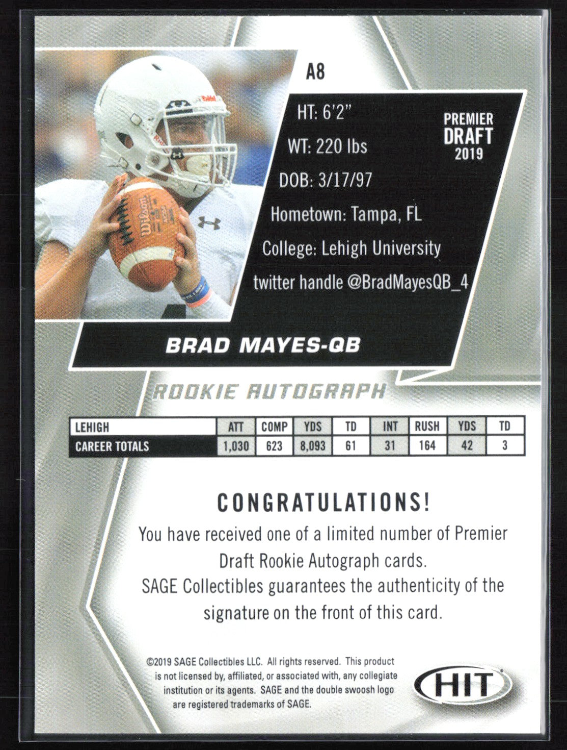 Brad Mayes Auto Hit