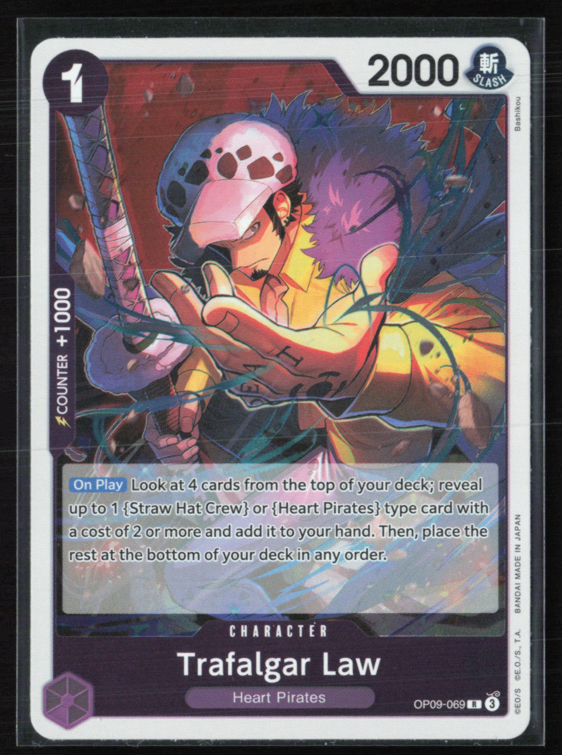 OP09-069 Trafalgar Law : Rare English One Piece TCG Card : OP09: Emperors in the New World