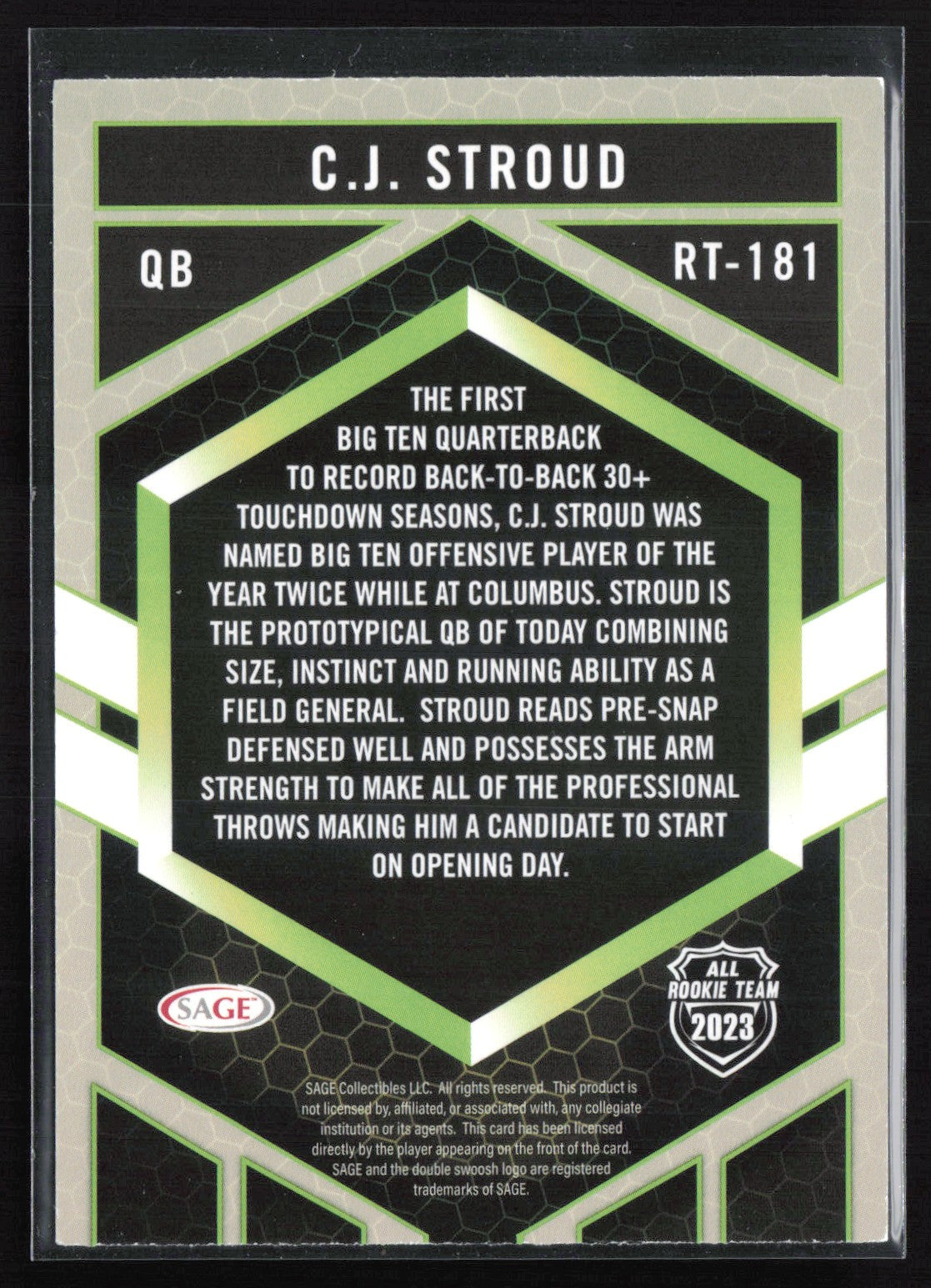 C.J. Stroud Sage Draft