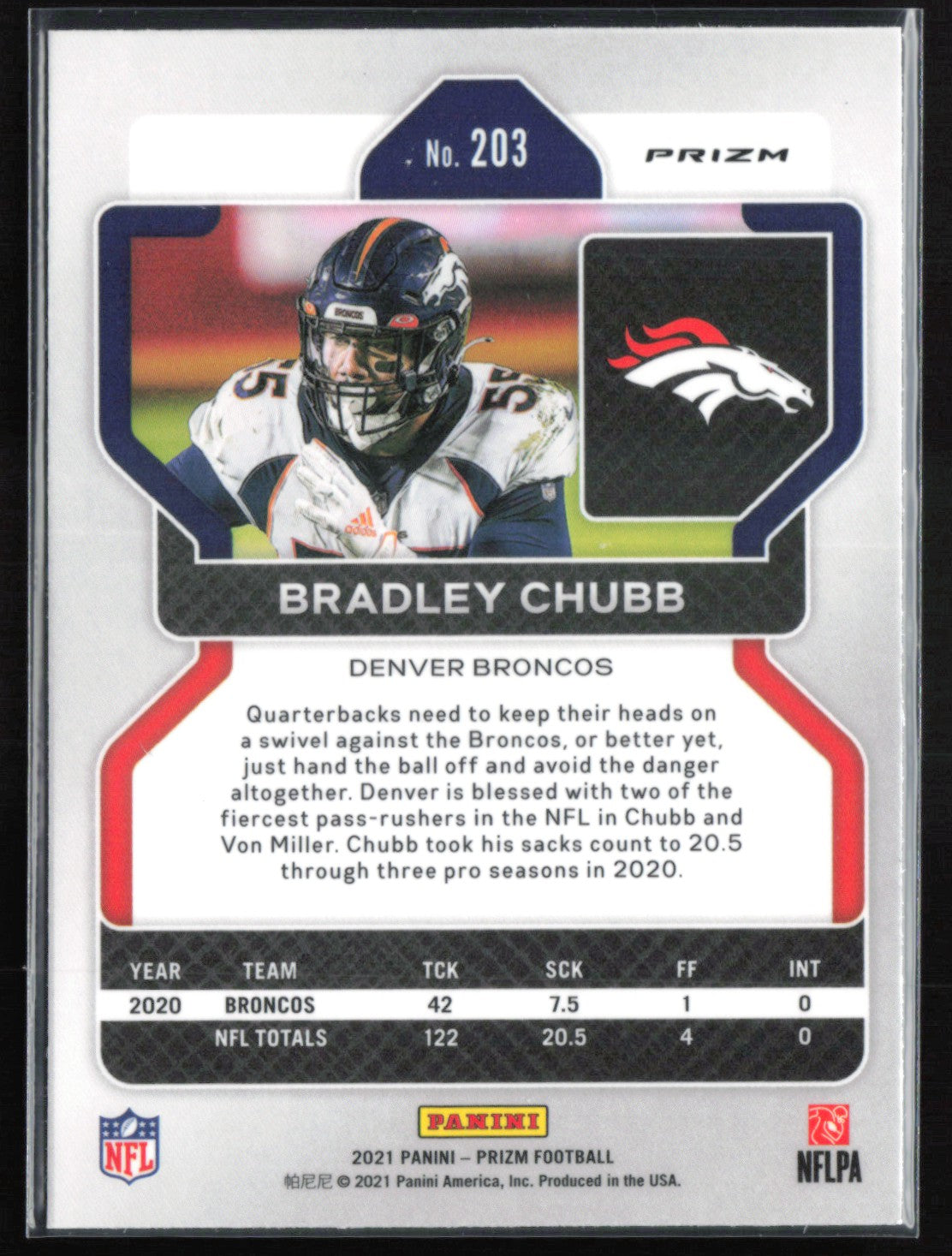 Bradley Chubb Silver Prizm