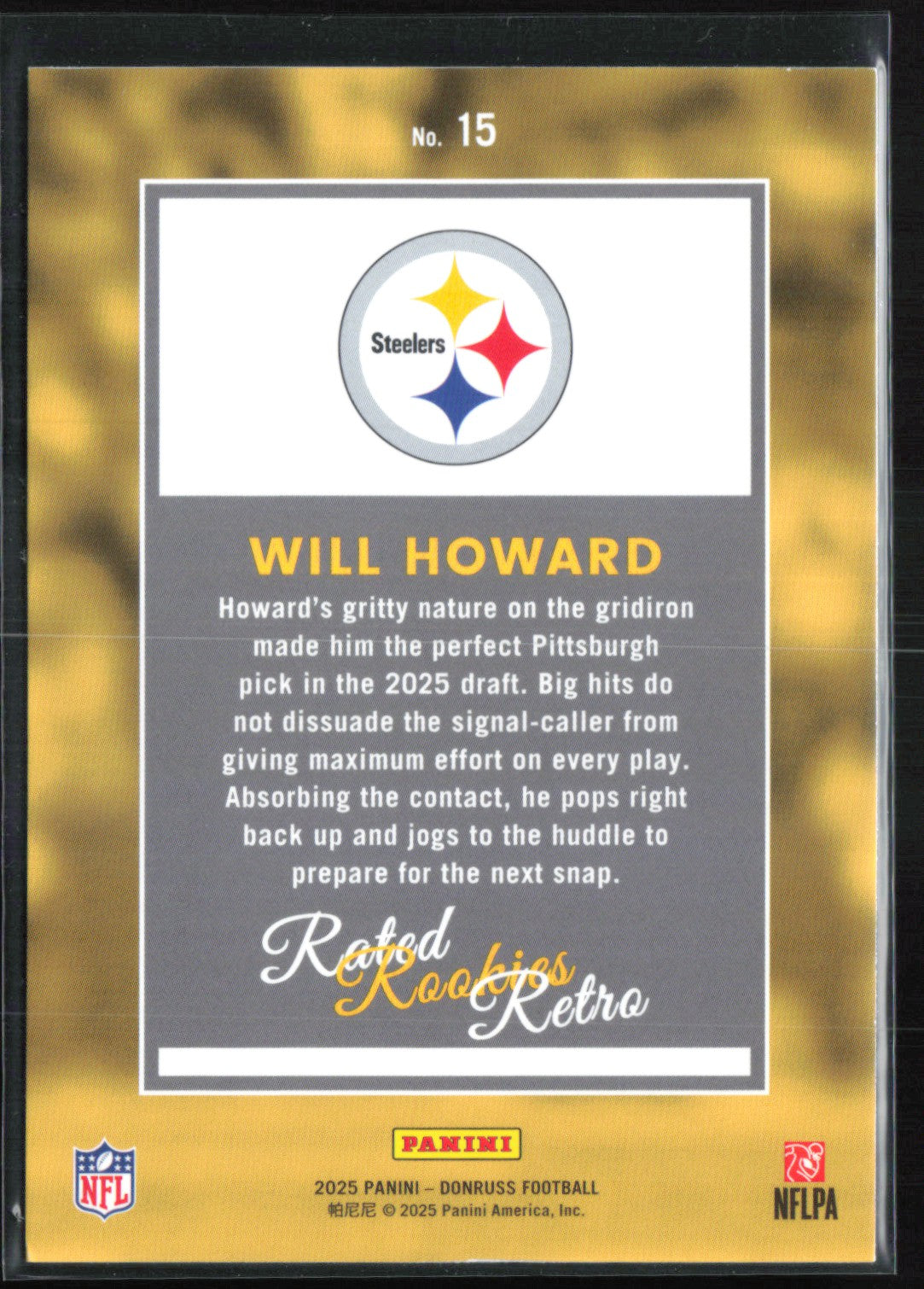 Will Howard RC Rated Rookies Retro