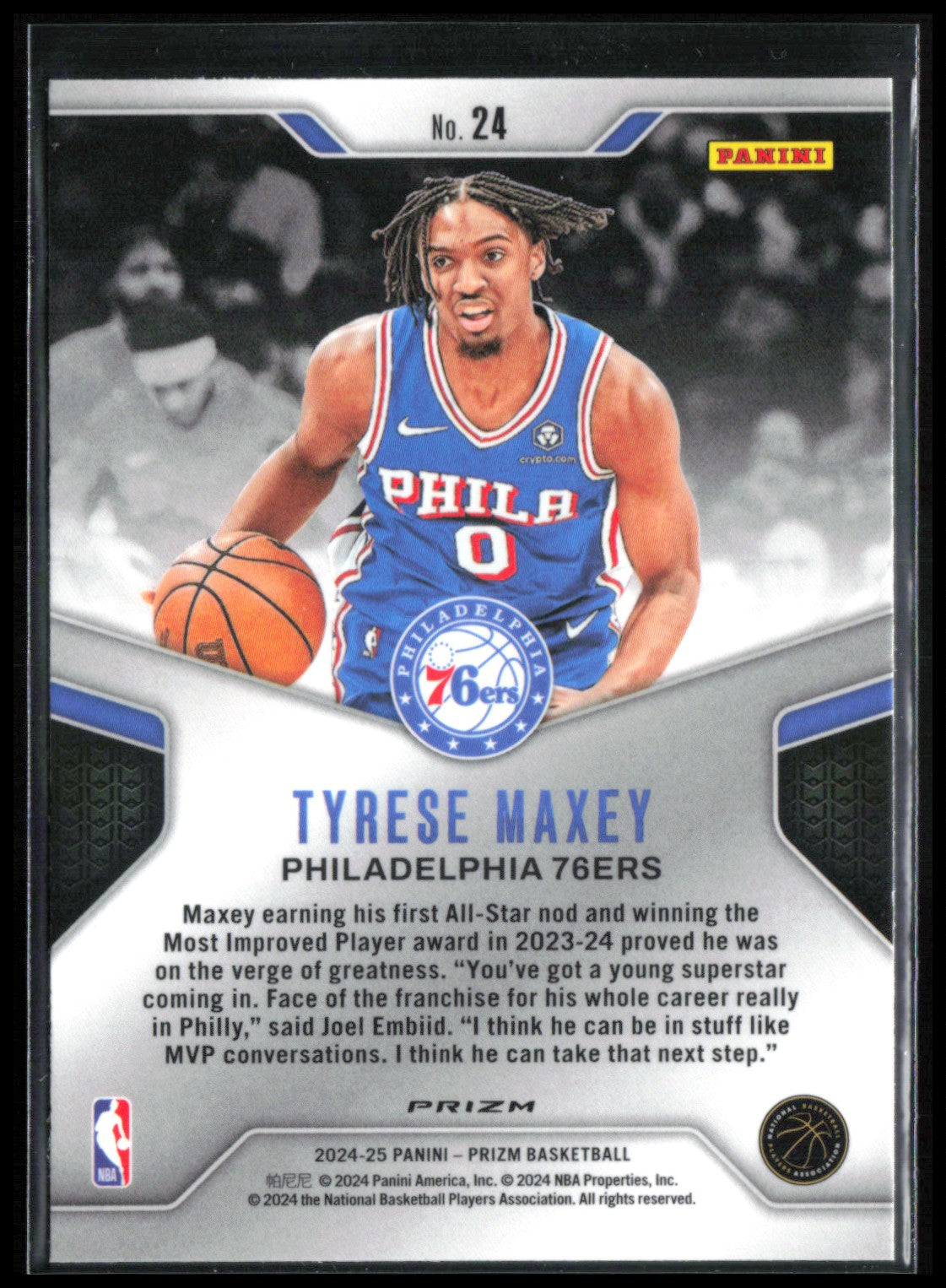 Tyrese Maxey Dominance Green Prizm