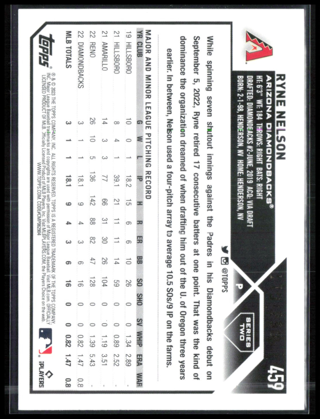 Ryne Nelson RC Orange Crackle Foil /399