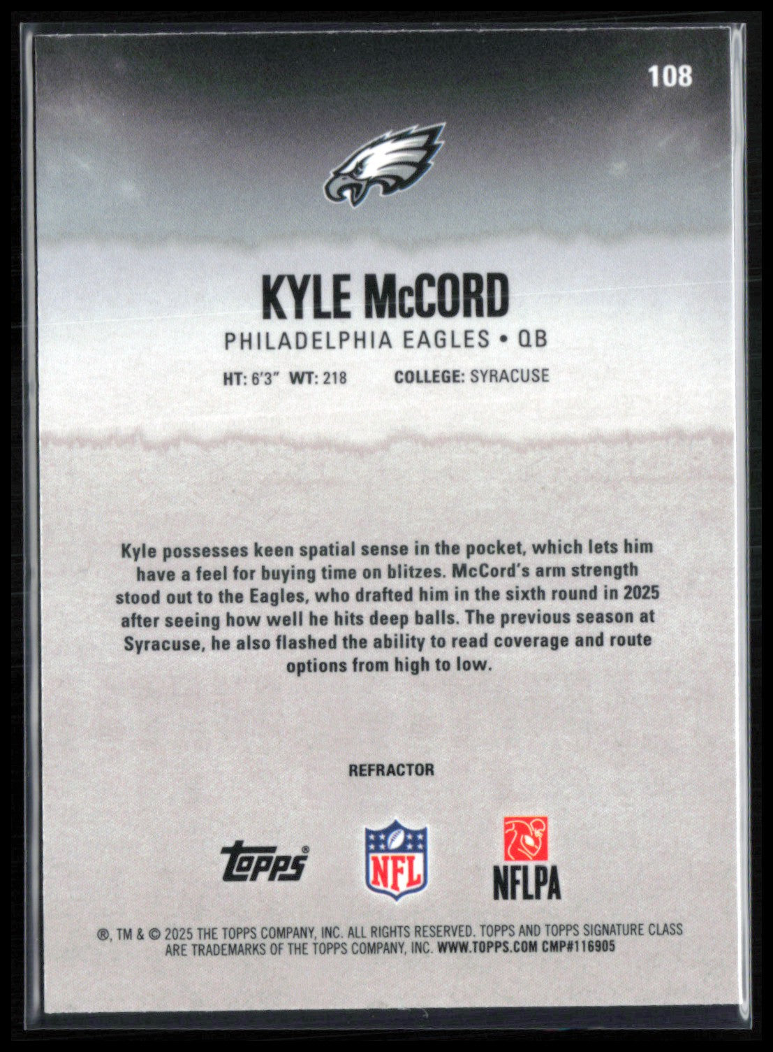 Kyle McCord RC Refractor