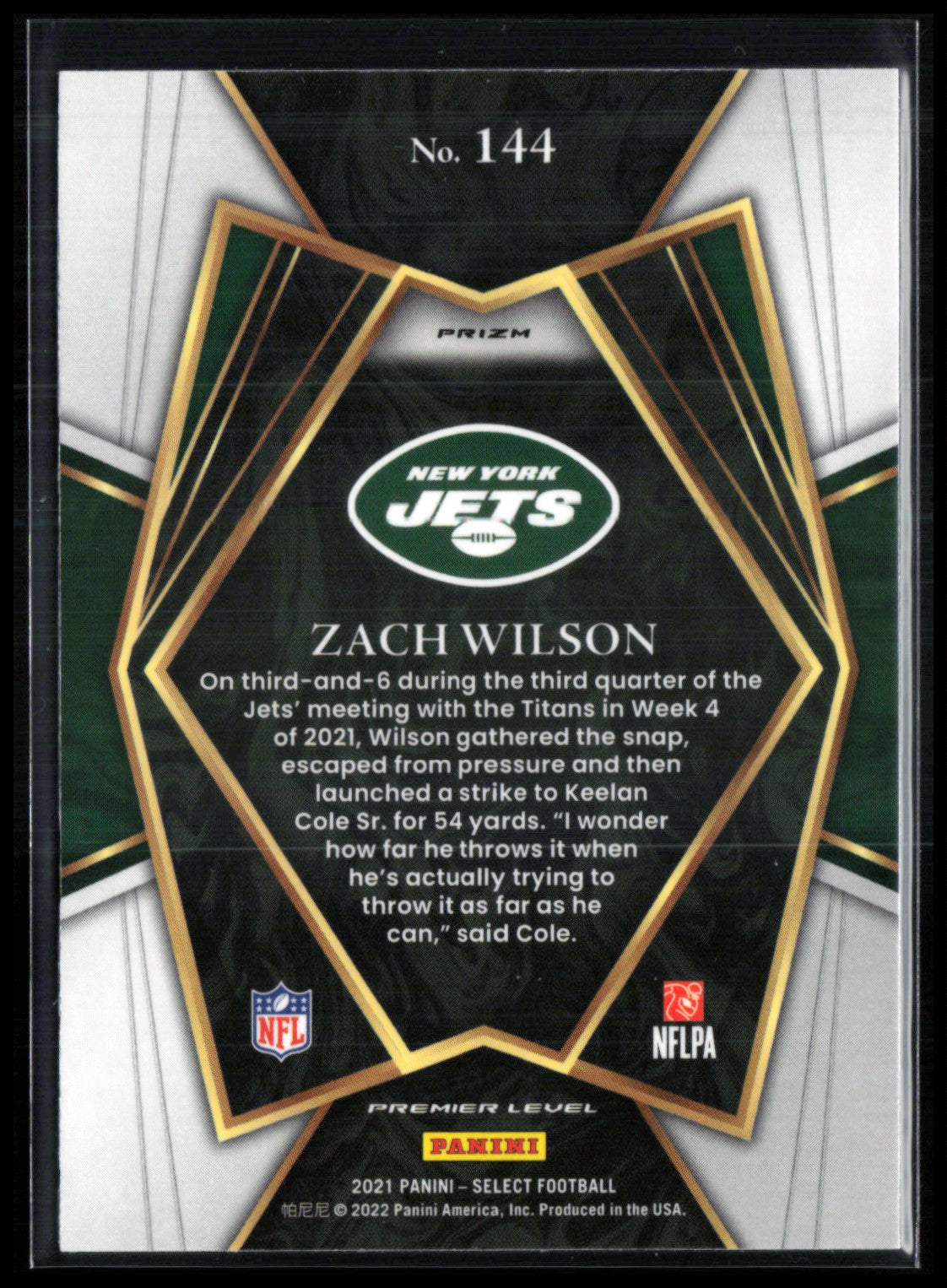 Zach Wilson RC Silver Premier
