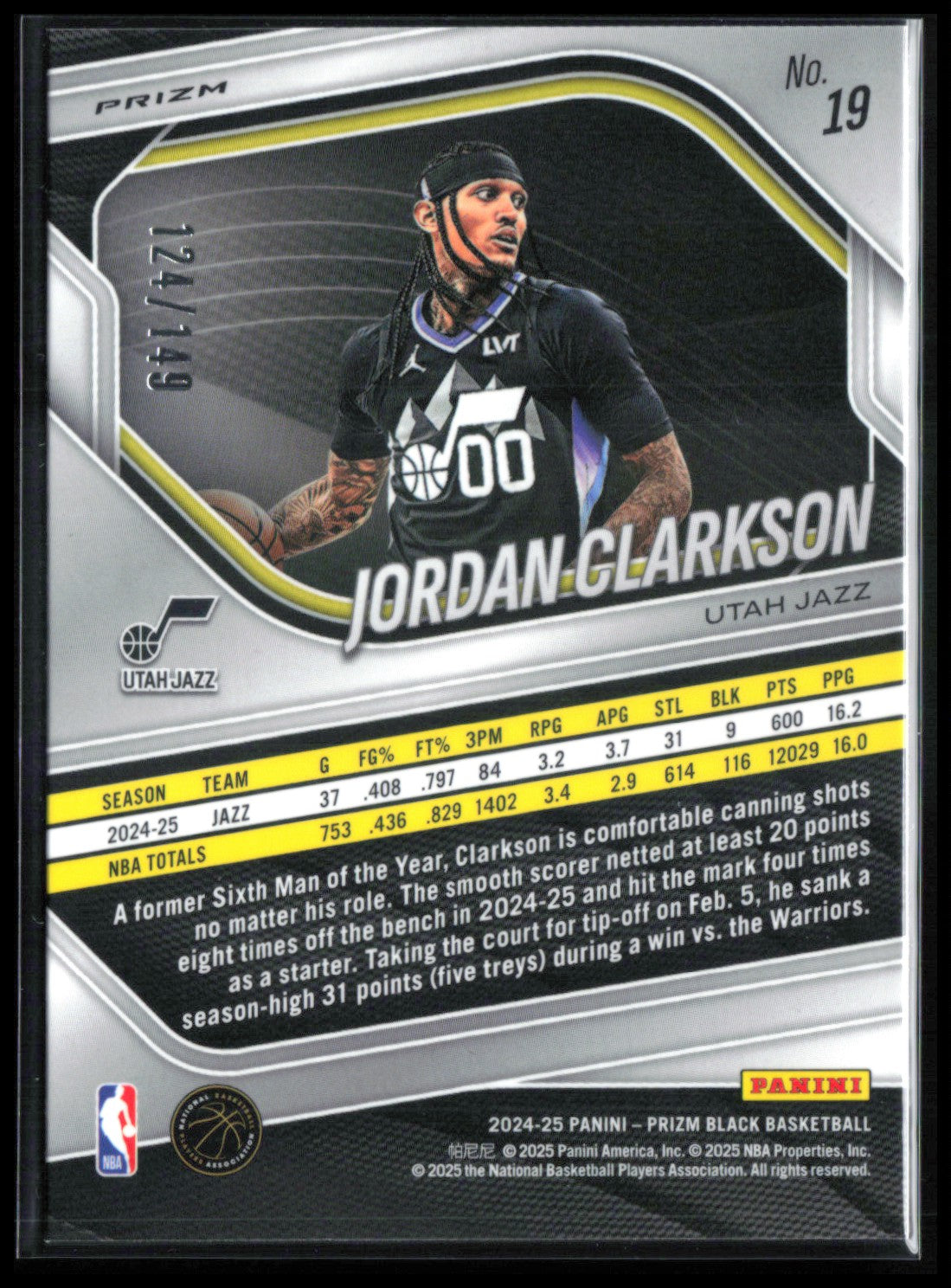 Jordan Clarkson Purple Ice /149