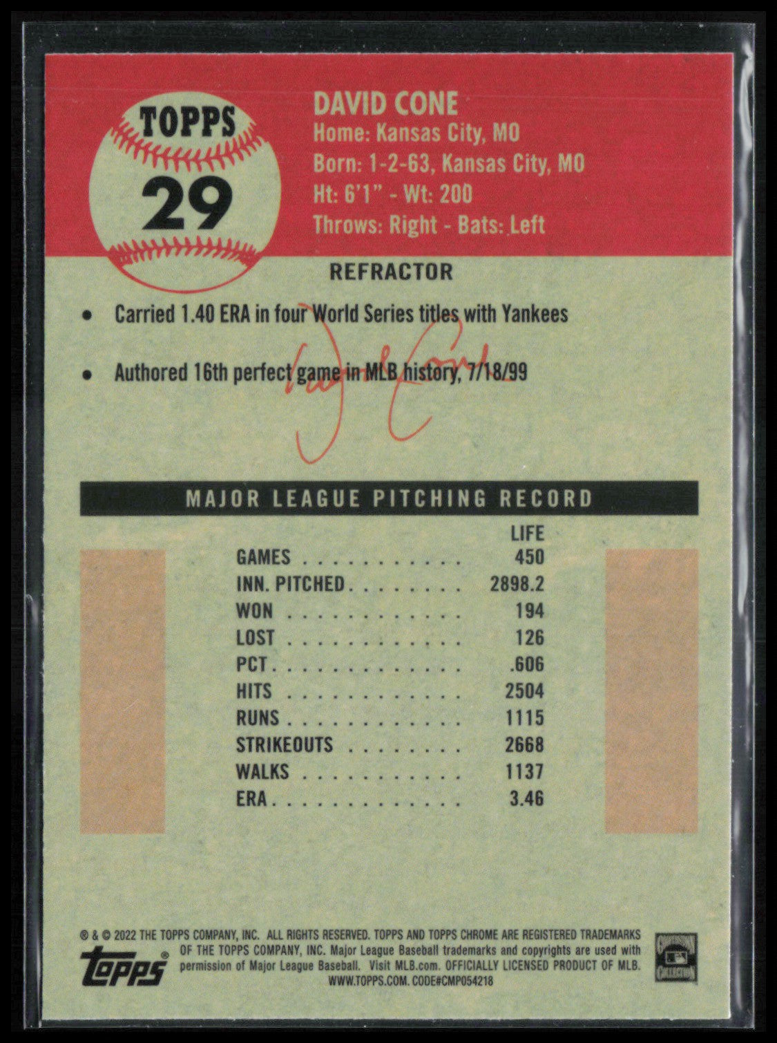 David Cone Refractor