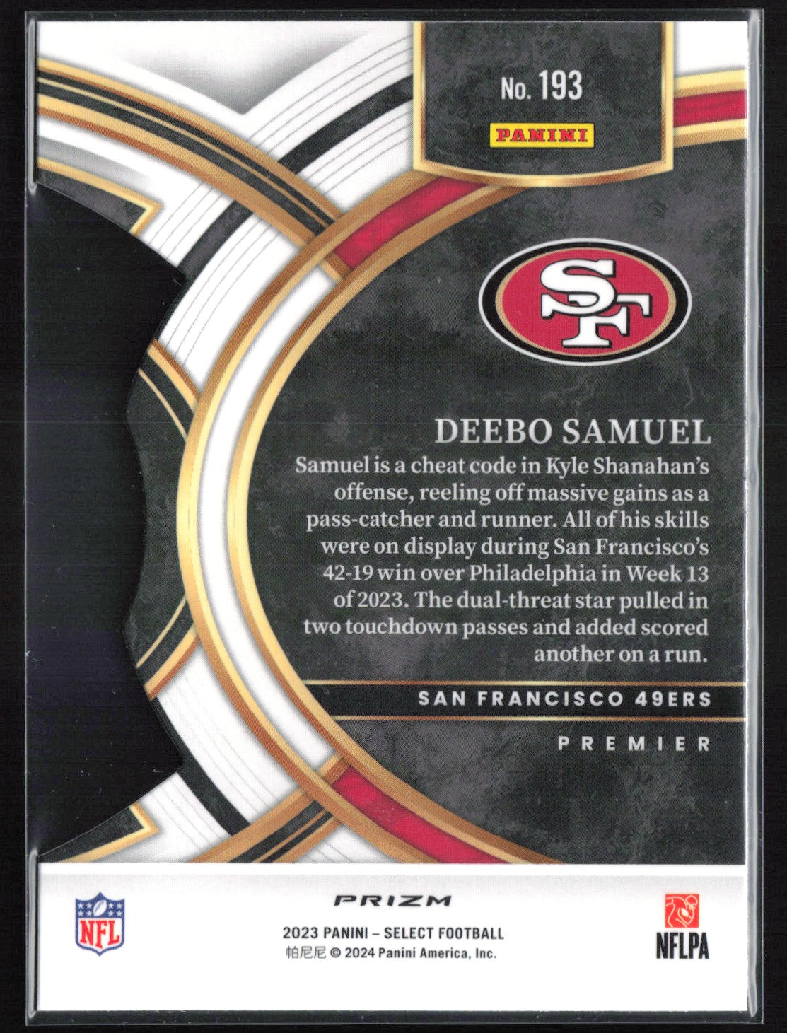 Deebo Samuel Red Yellow Die-Cut