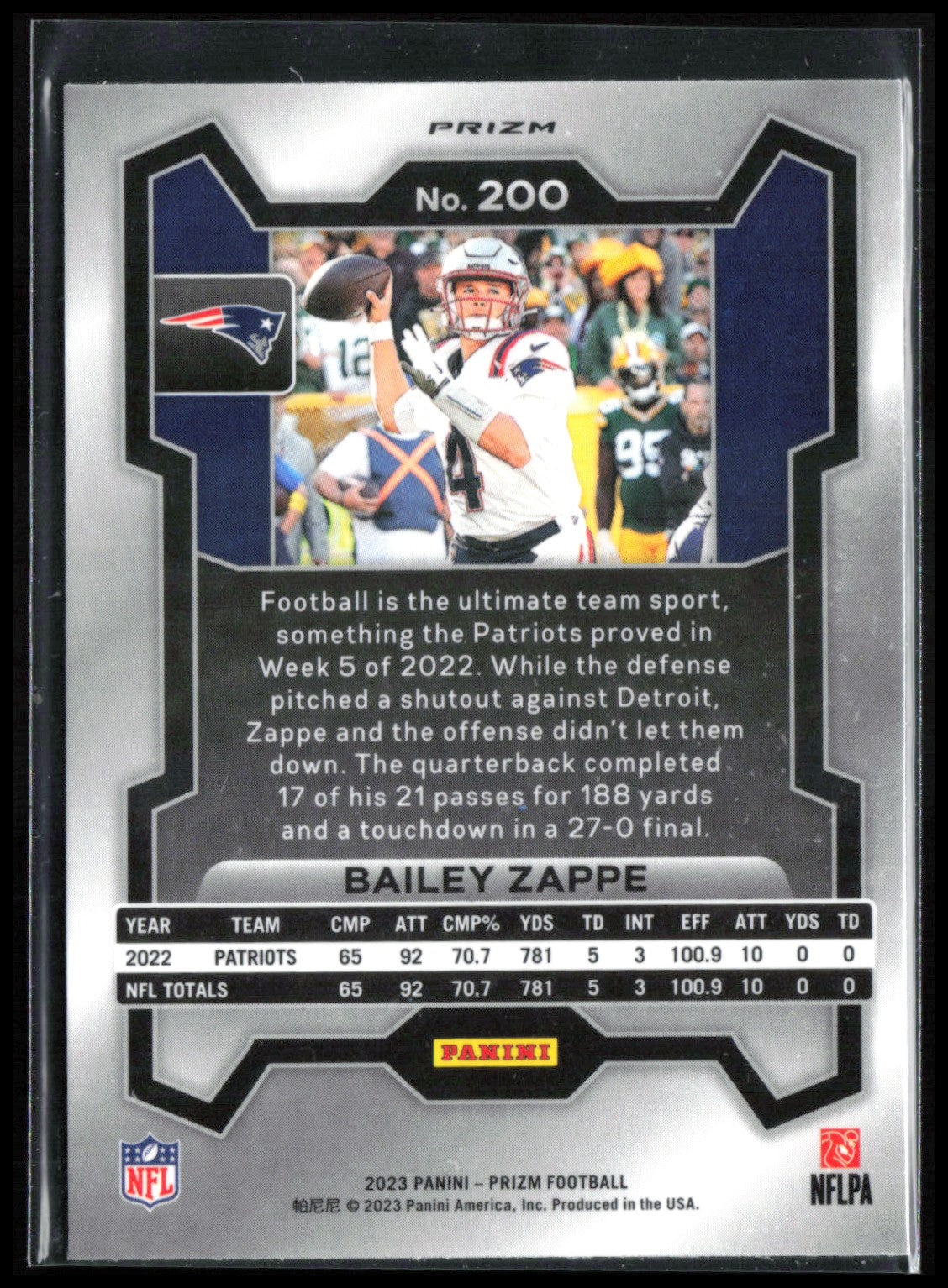 Bailey Zappe Neon Green Pulsar