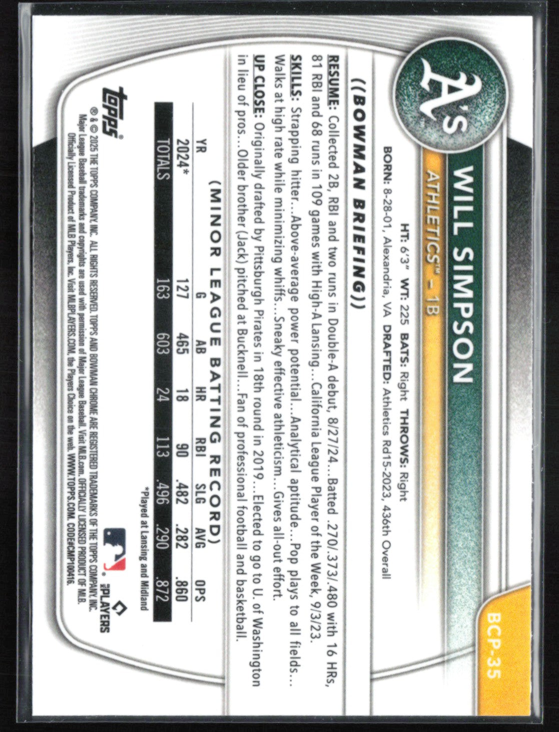 Will Simpson 1st Bowman