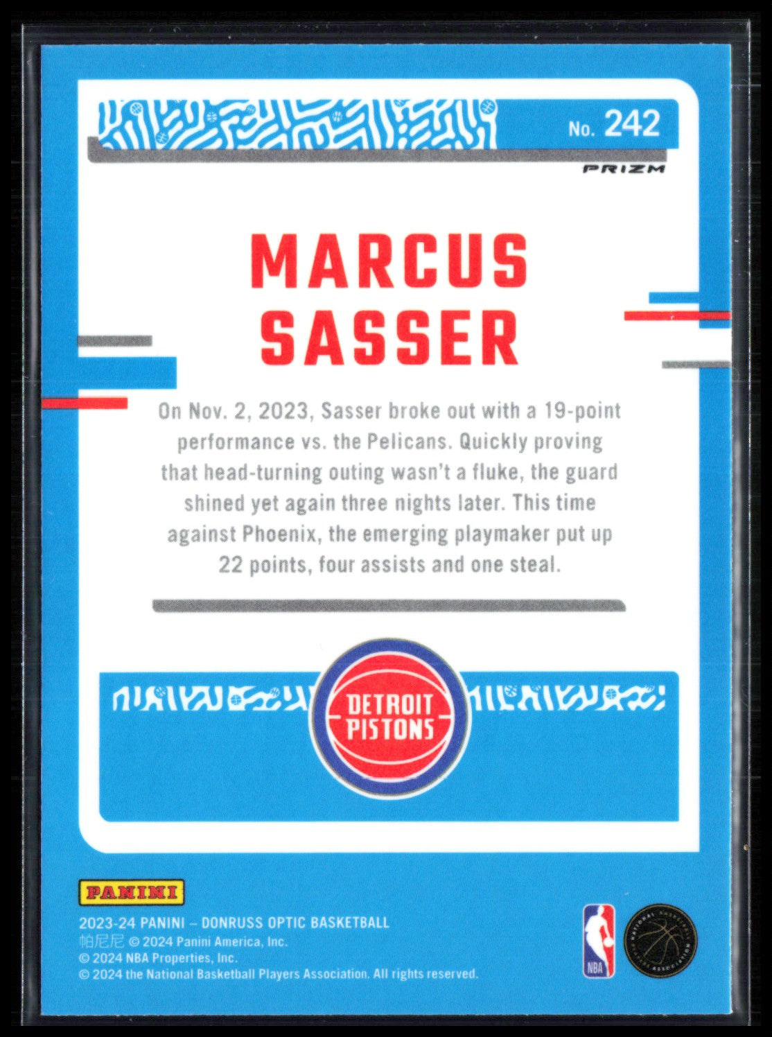Marcus Sasser RC Holo