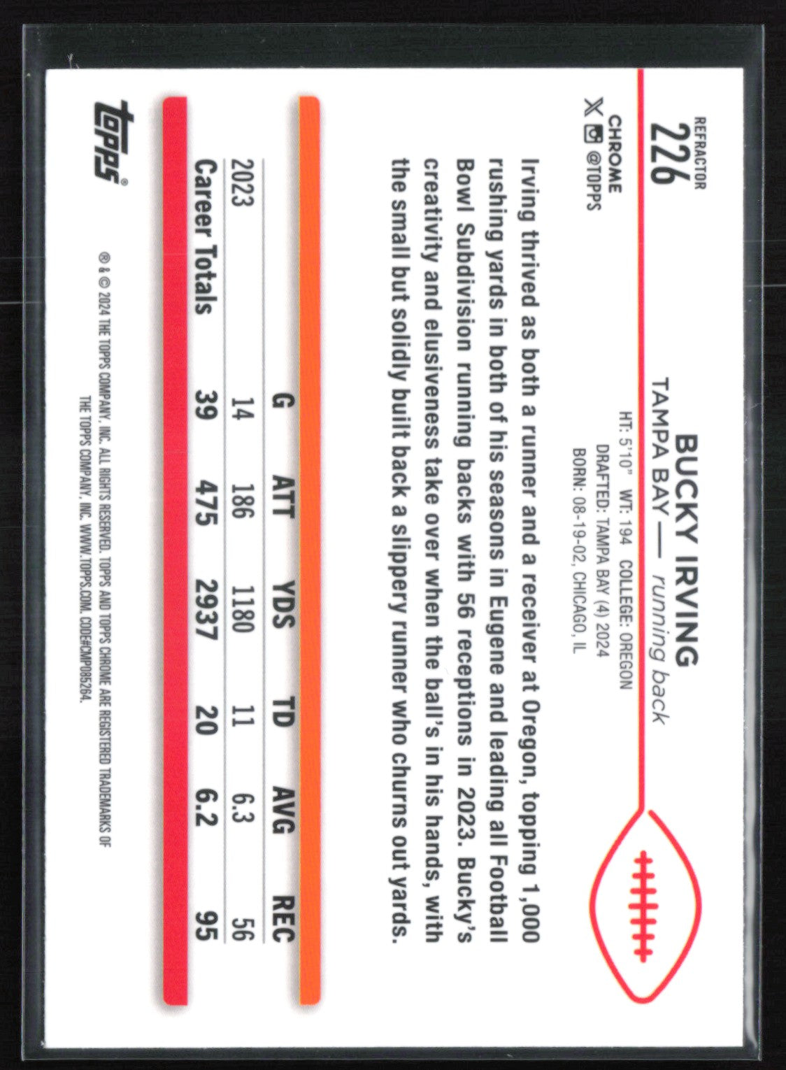 Bucky Irving RC Refractor