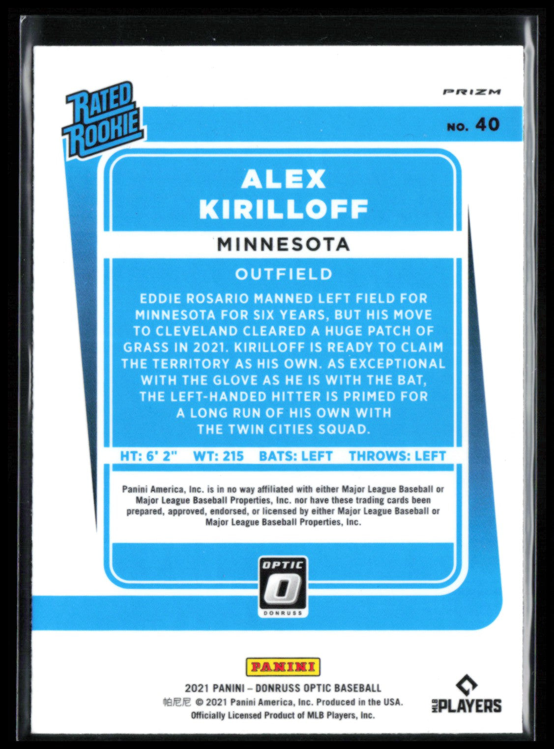 Alex Kirilloff RC Blue