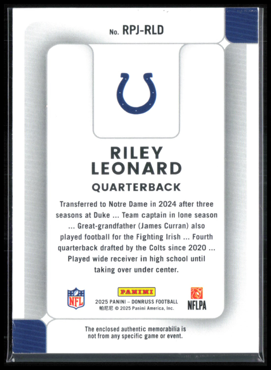 Riley Leonard RC Mem