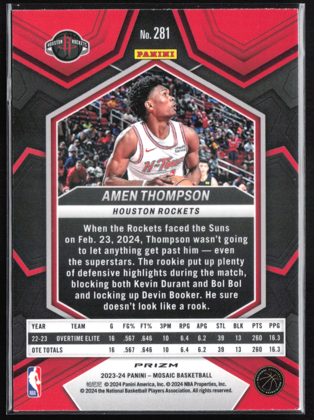 Amen Thompson RC Blue Reactive