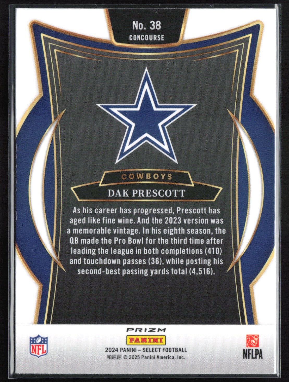 Dak Prescott Gold Black Shock
