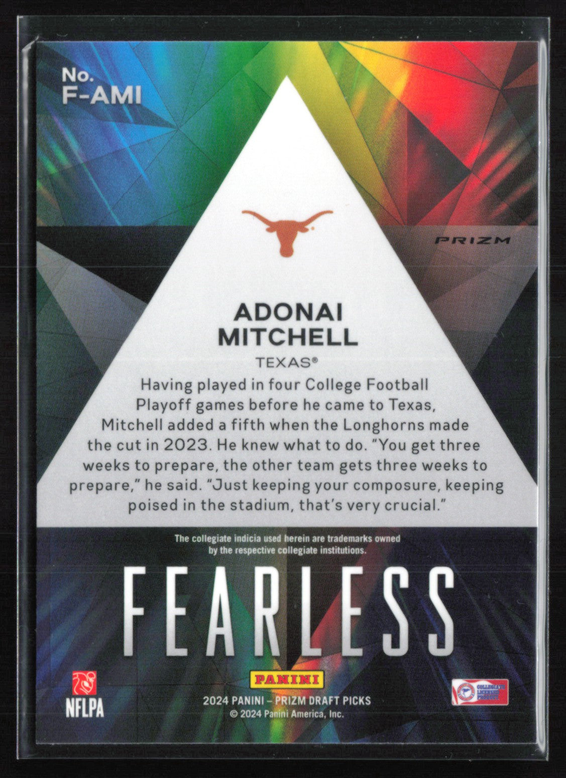 Adonai Mitchell RC Fearless Green Prizm