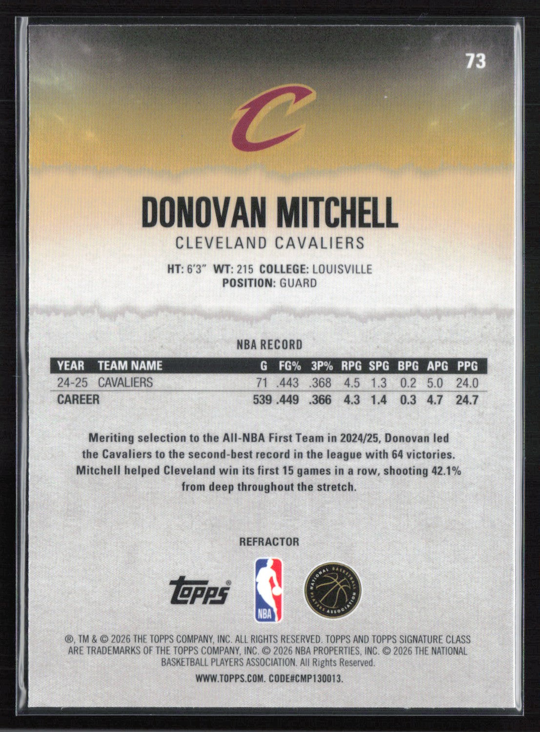 Donovan Mitchell Refractor