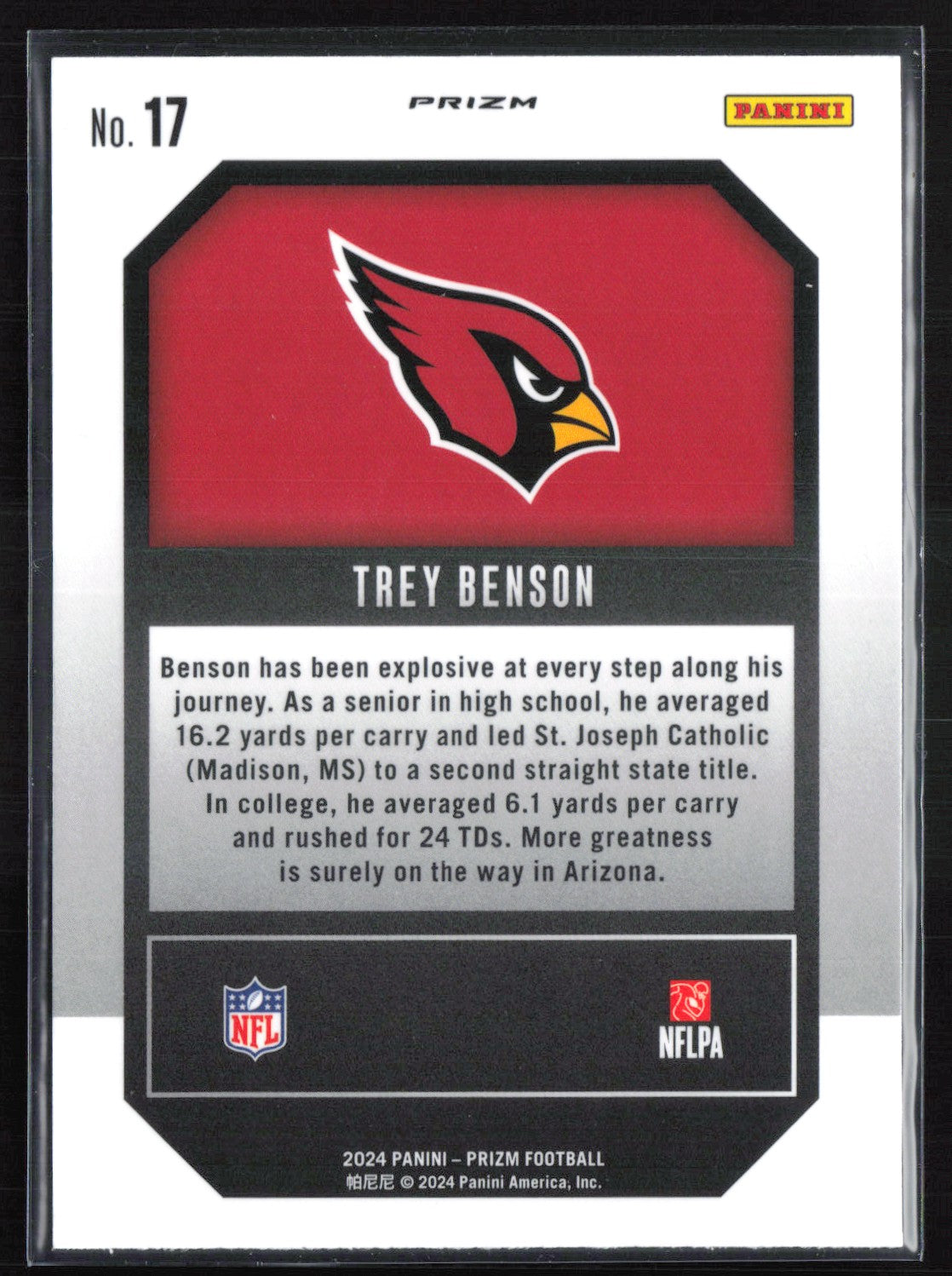 Trey Benson RC Green Wave