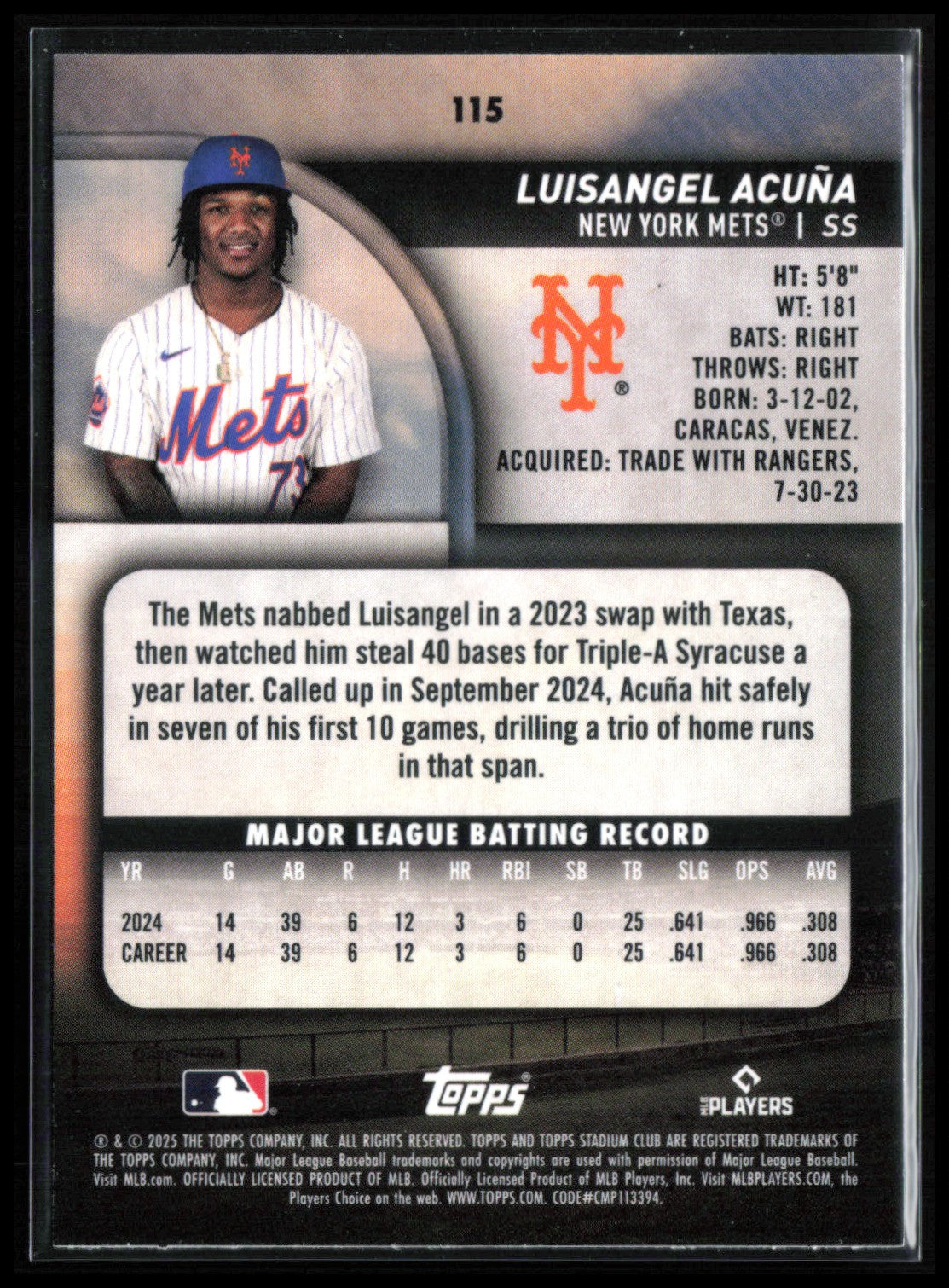 Luisangel Acuna RC