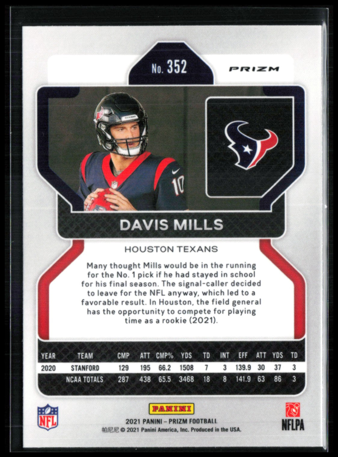 Davis Mills RC Red Ice
