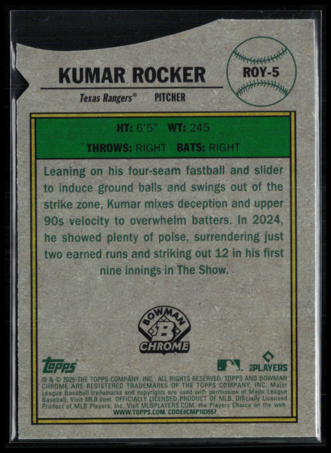 Kumar Rocker RC Mojo Die-Cut