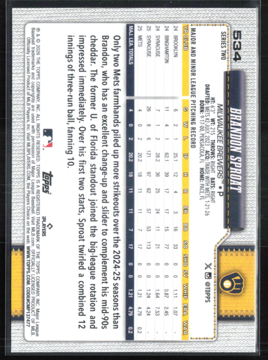 Brandon Sproat RC