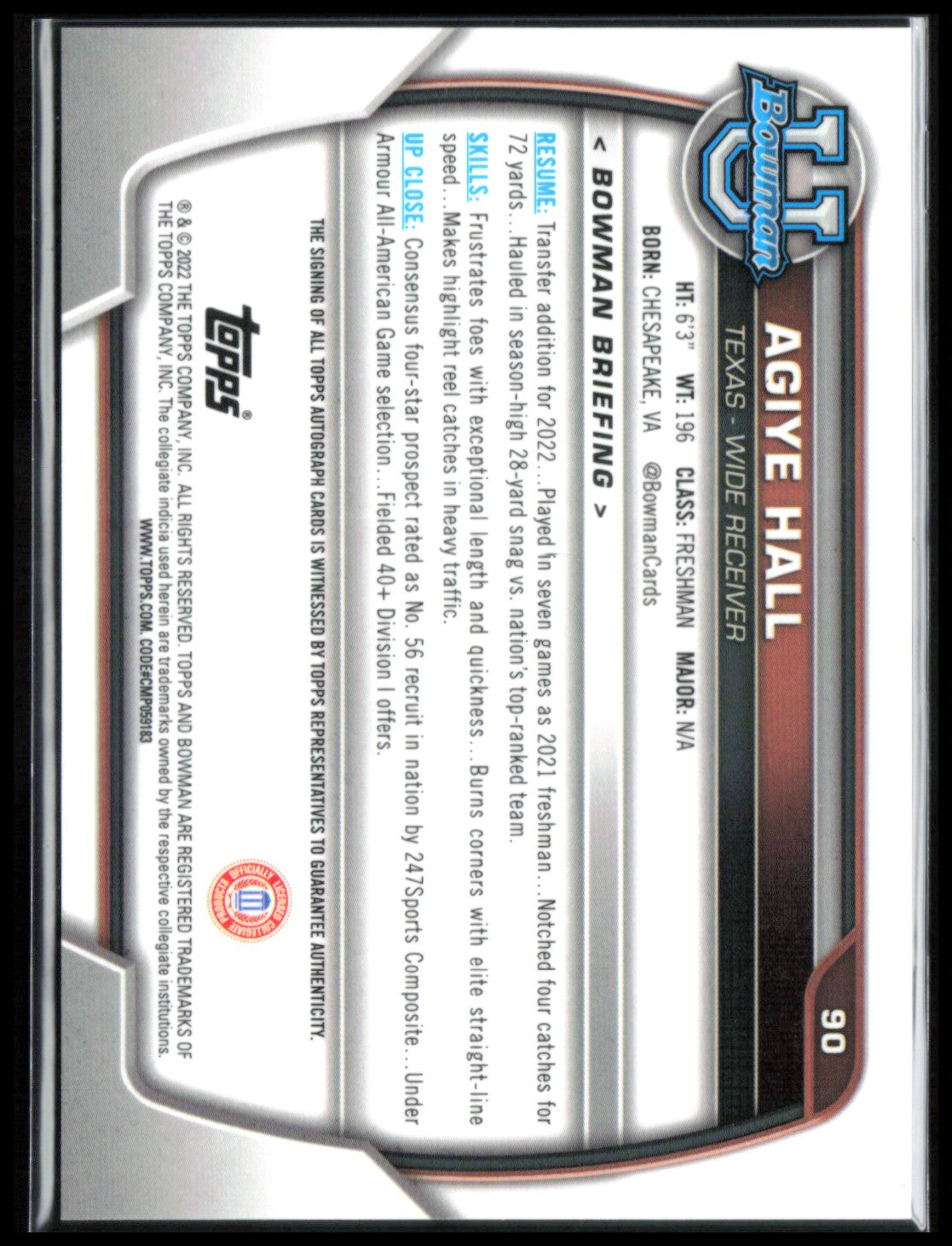 Agiye Hall 1st Bowman Auto