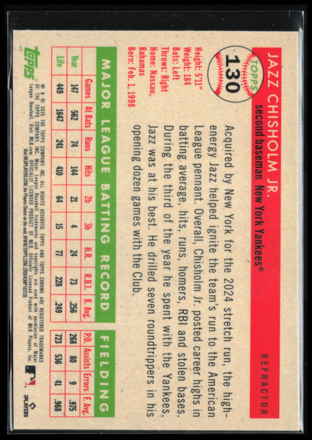 Jazz Chisholm Jr Refractor