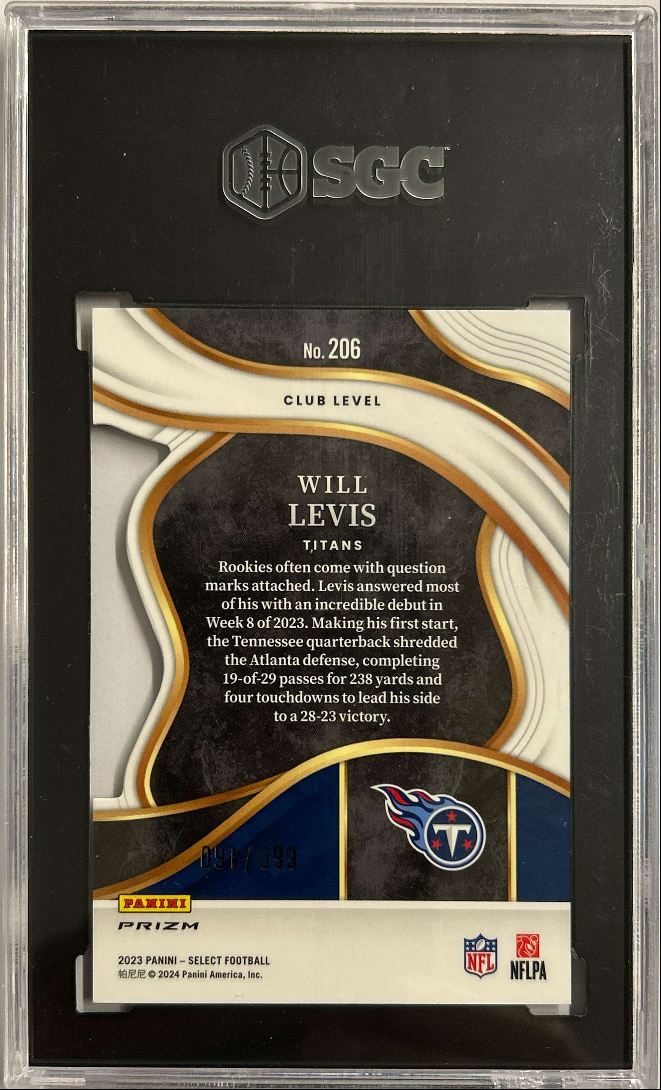 Will Levis RC Orange /399 SGC 8