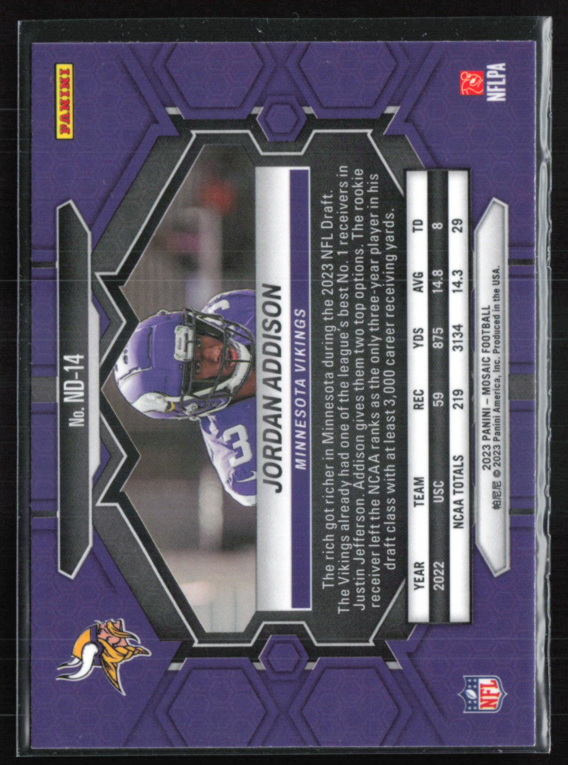Jordan Addison RC Debut