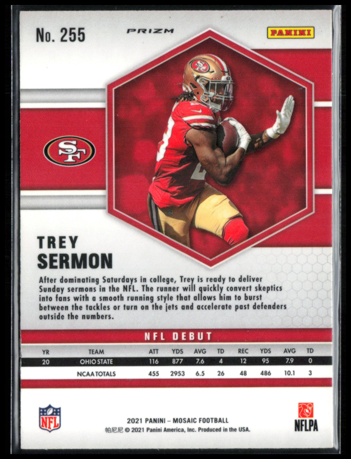 Trey Sermon RC Green Mosaic