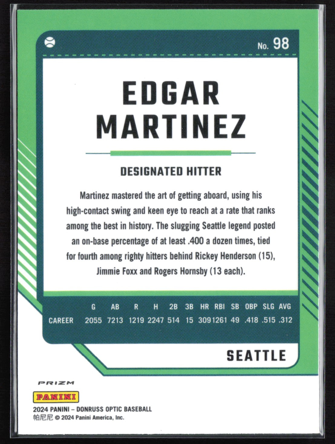 Edgar Martinez Blue Velocity