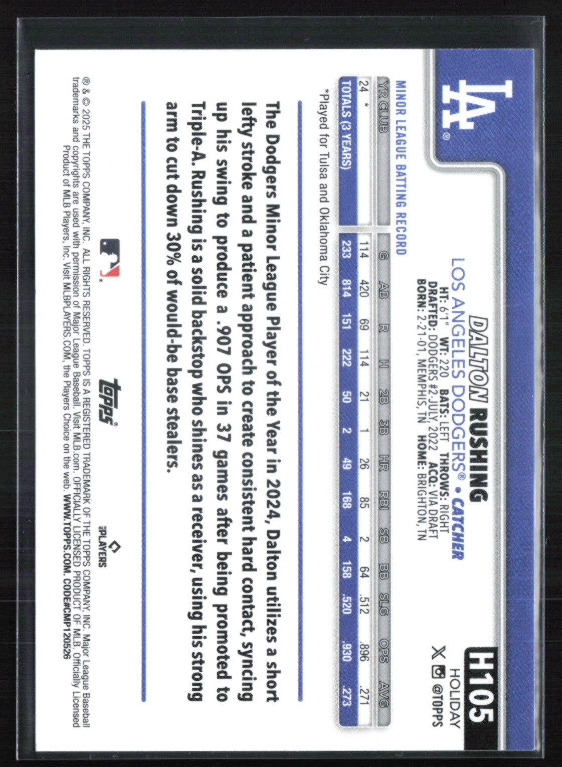 Dalton Rushing RC Holiday