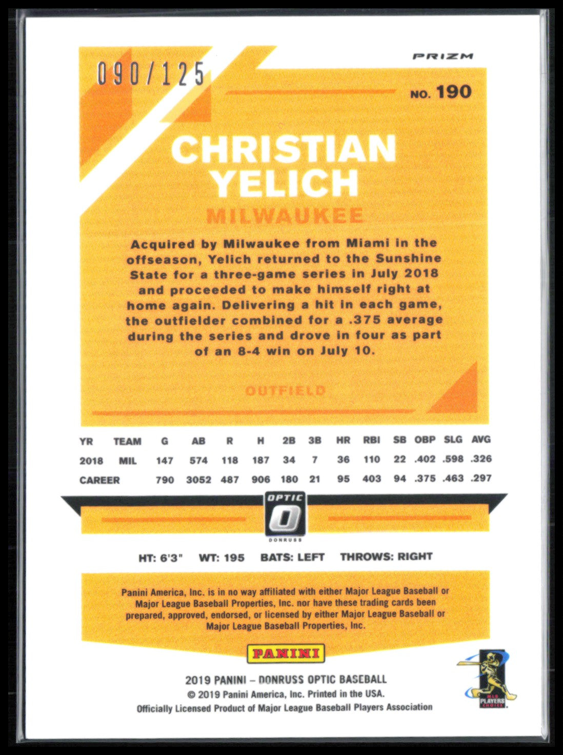Christian Yelich Blue Stars /125