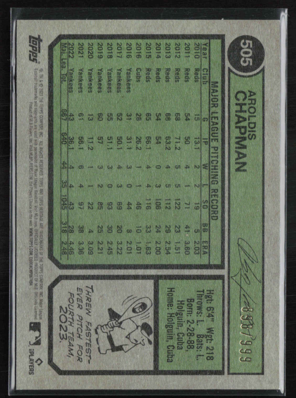 Aroldis Chapman /999