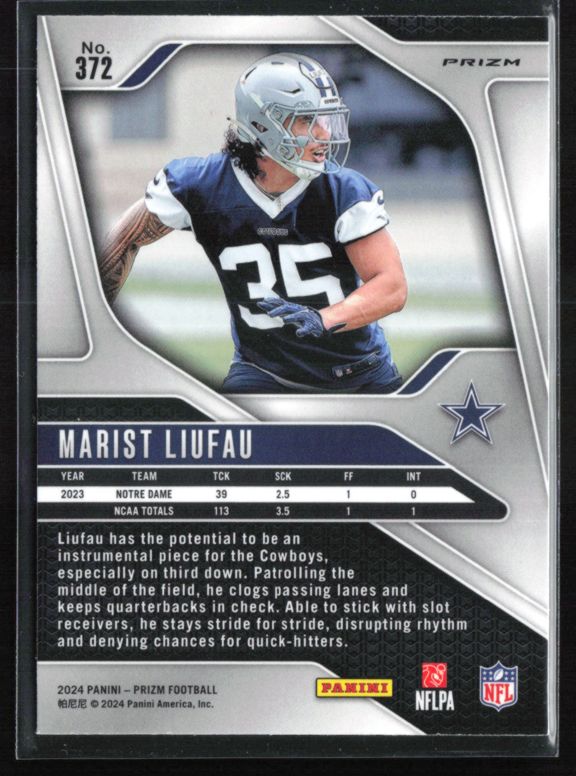 Marist Liufau RC Silver Prizm