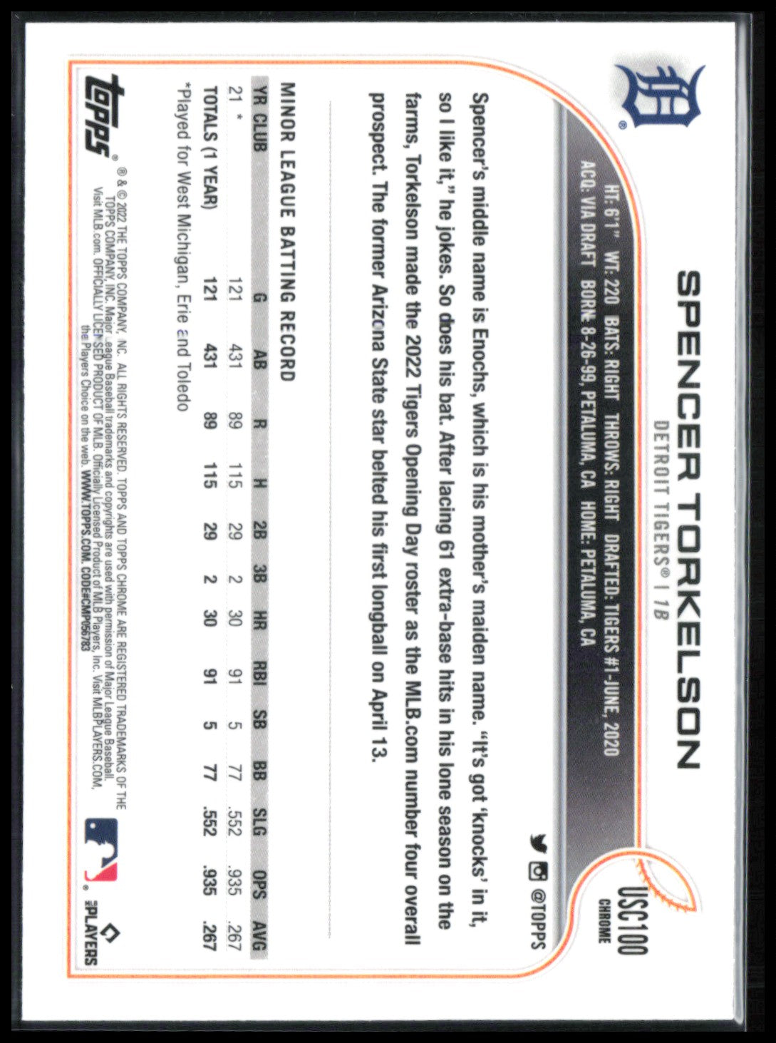 Spencer Torkelson RC